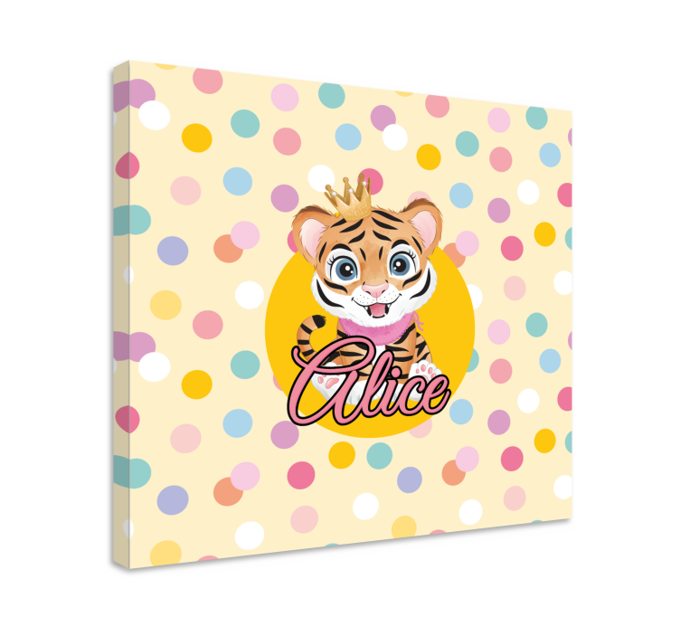 Quadro animais personagem de tigre fofo - TenStickers