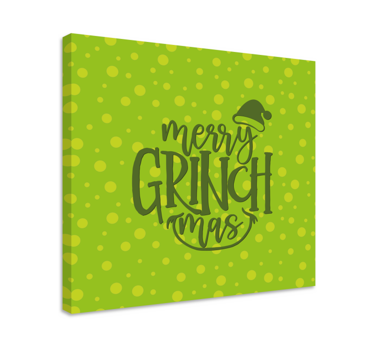 Quadro com letras feliz grinchmas - TenStickers