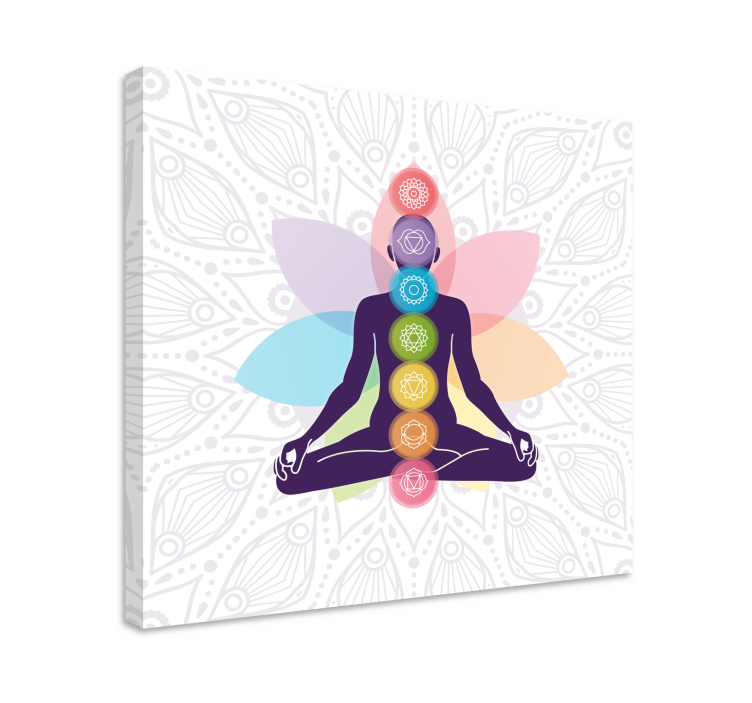 Quadro moderno Os símbolos dos sete chakras - TenStickers