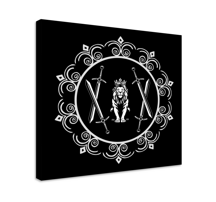 Quadro animais Rei das silhuetas da selva - TenStickers