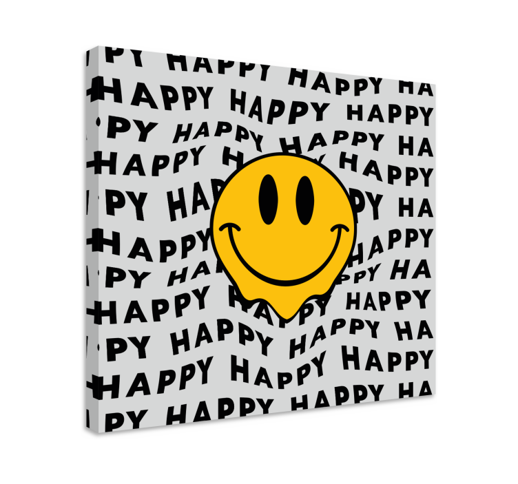 Quadro vintage Grande sorridente rosto feliz - TenStickers