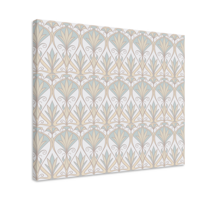 Quadro decorativo ornamental padrão floral elegante - TenStickers