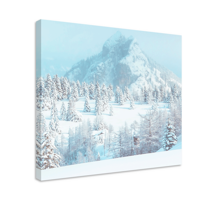 Quadro de paisagem vista da montanha neve - TenStickers