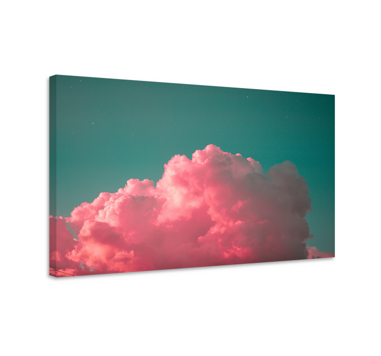 Quadro de paisage Nuvens rosa e cores estéticas do lago - TenStickers