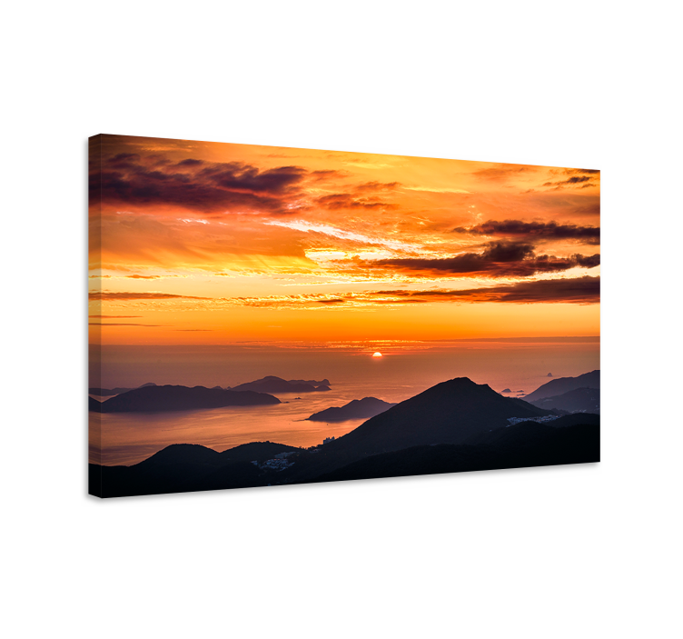 Quadro de paisage Fotografia estética do pôr do sol sueco - TenStickers