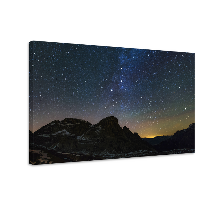 Quadro de paisagem céu noturno nas montanhas - TenStickers