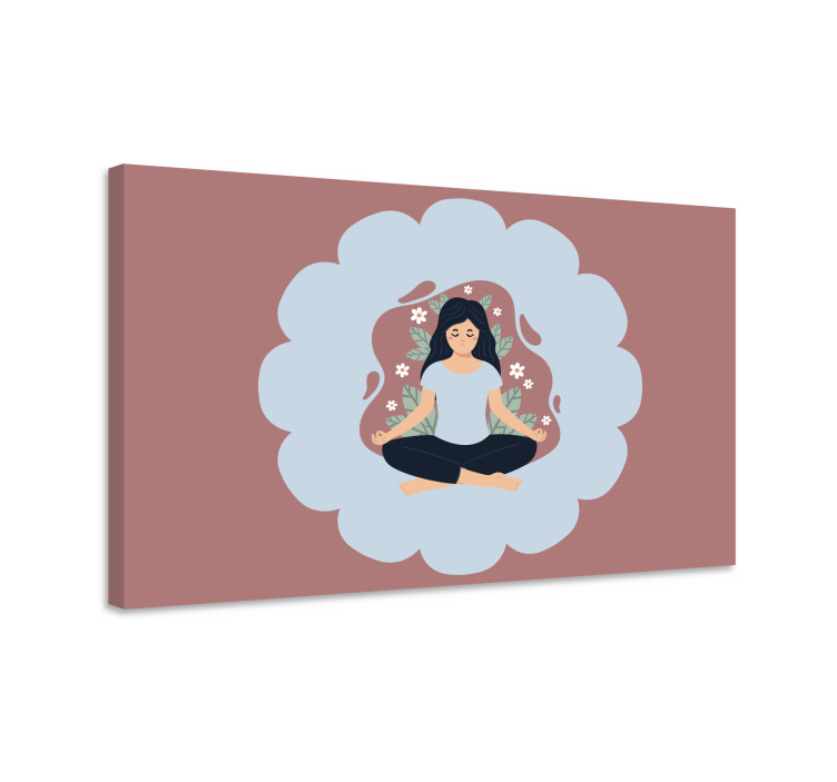 Quadro com mandala aura floral meditativa - TenStickers