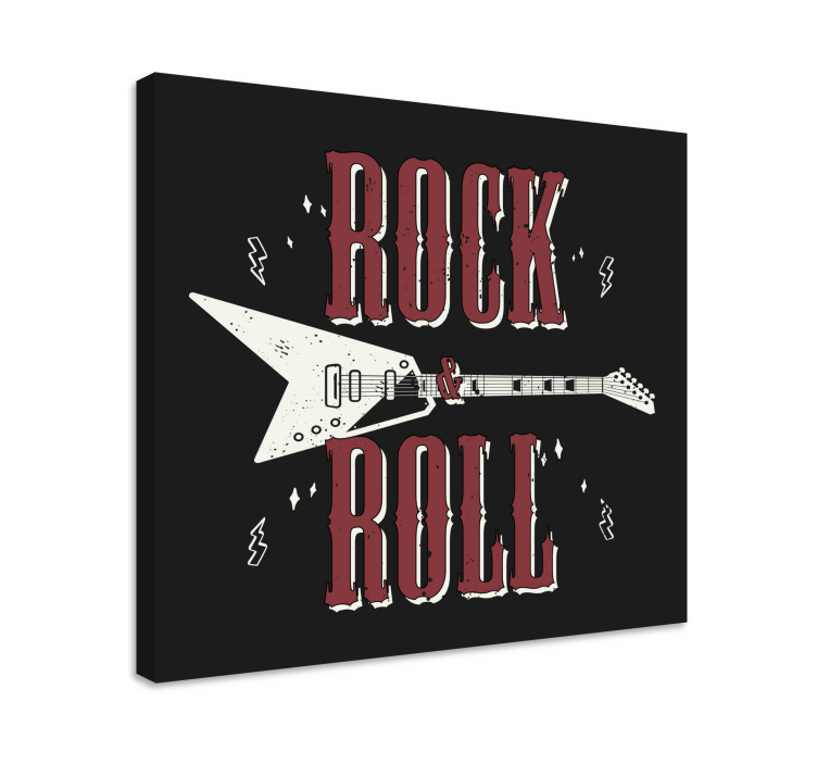 Quadro para quarto Rock n 'roll com produtode guitarra - TenStickers