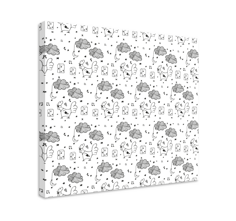 Quadro animais amigos encantadores com penas - TenStickers