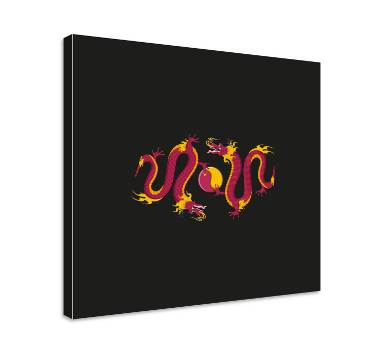 Quadro de libélulas dança do dragão de fogo - TenStickers