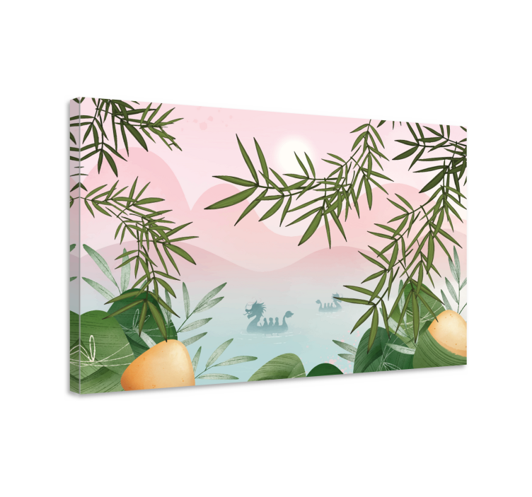 Quadro de dinossauro criatura majestosa do lago - TenStickers