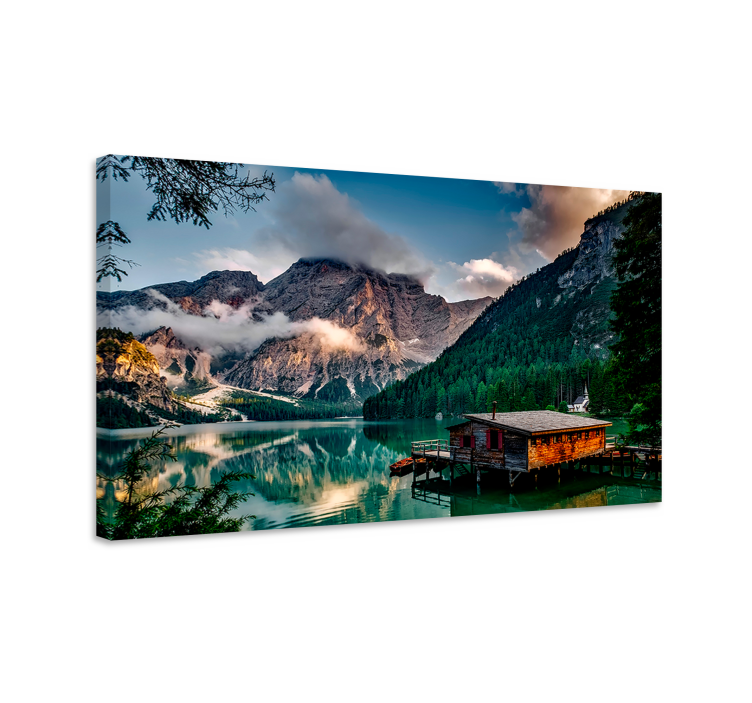 Quadro de paisagem vista do lago na montanha - TenStickers