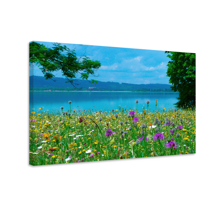 Quadro de paisage Cottagecore spring lake - TenStickers
