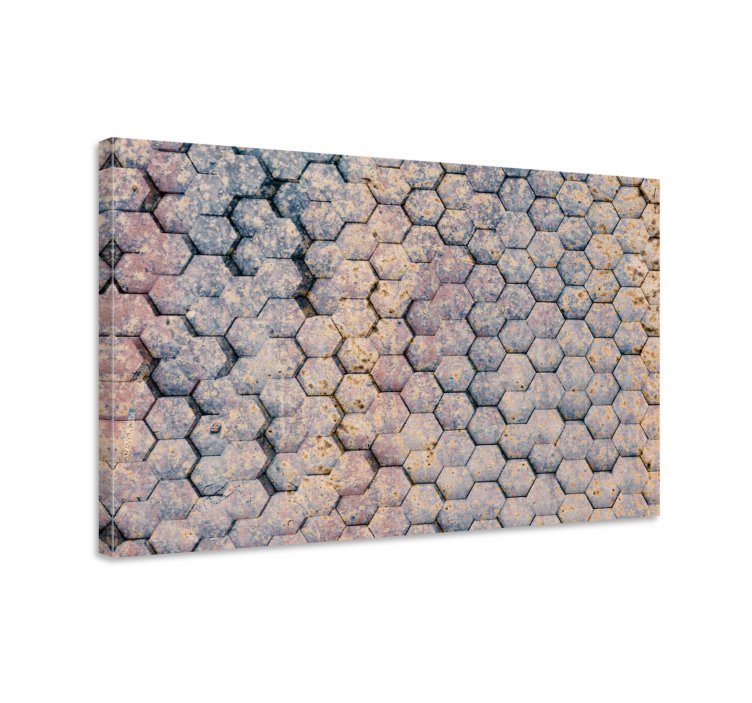 Quadro de figuras geométricas com design hexagonal - TenStickers