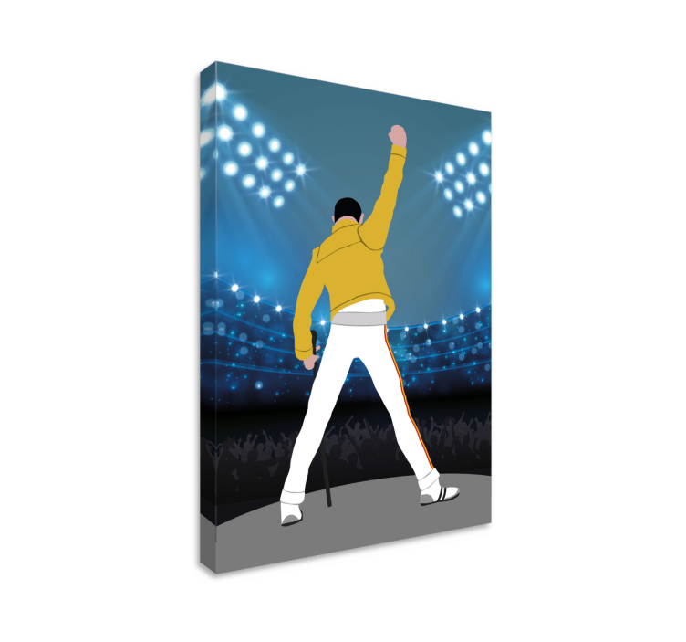 Quadro de música Freddie em wembley - TenStickers