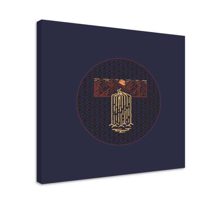 Quadro de paisagem cachoeira serena - TenStickers