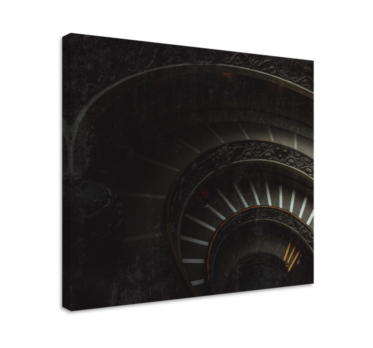 Quadro decorativo abstrato profundidade da escada espiral - TenStickers