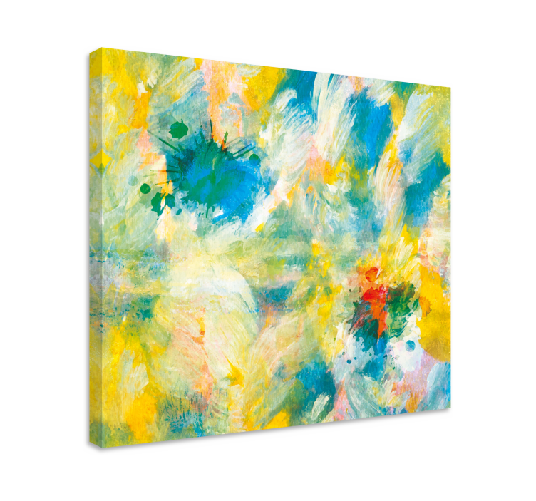 Quadro decorativo abstrato explosão de cores vibrantes - TenStickers