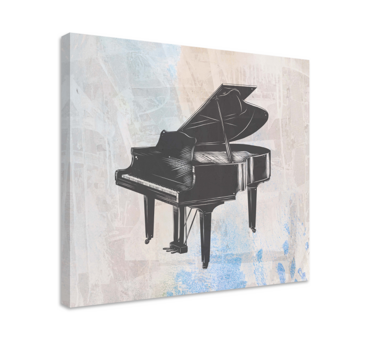 Quadro vintage Pintura chique de um piano - TenStickers