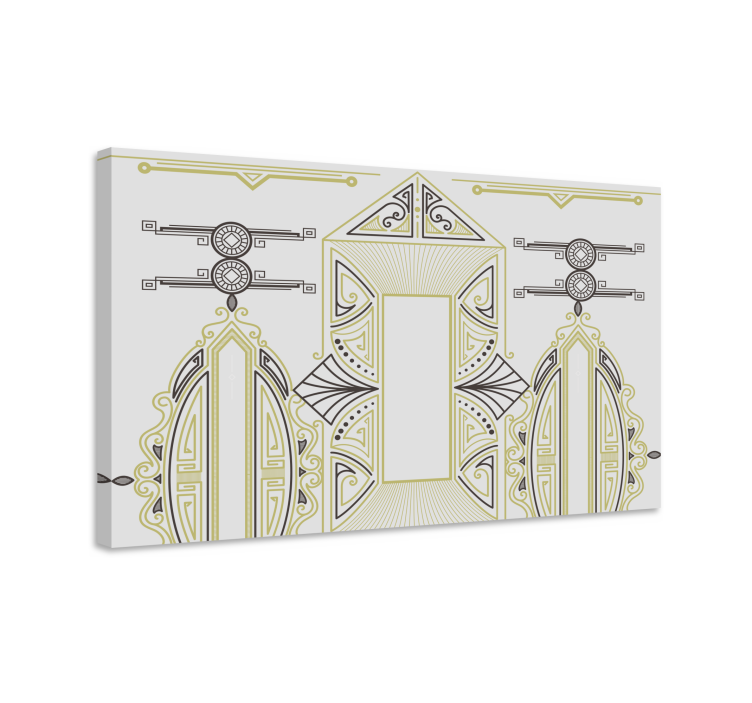 Quadro Decorativo moderno arranjo de formas geométricas - TenStickers