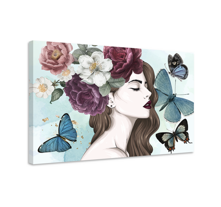 Quadro de arte Flores femininas estilo glamour - TenStickers