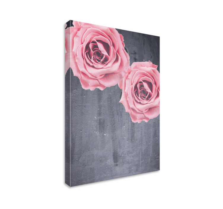 Quadro de flores buquê de rosas rosadas - TenStickers