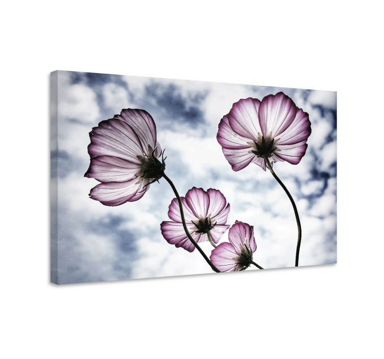 Quadro florais flores em silhueta - TenStickers