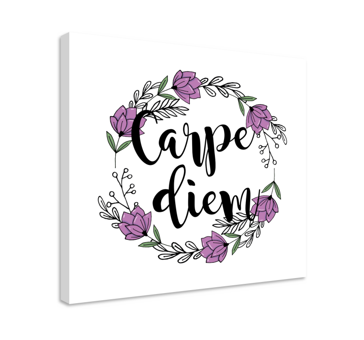 Quadro com letras de design floral com citação - TenStickers