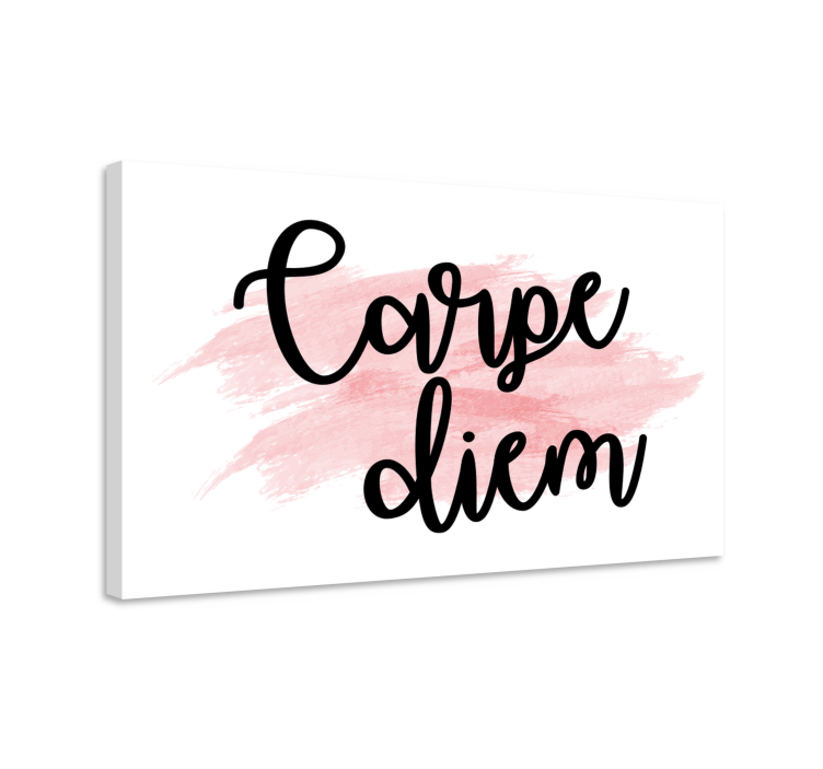 Quadro frase motivacional Carpe diem pintura rosa - TenStickers