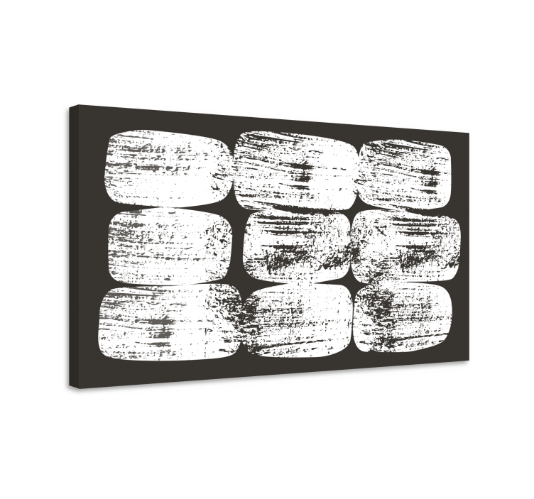 Quadro Decorativo ornamental blocos brancos texturizados - TenStickers