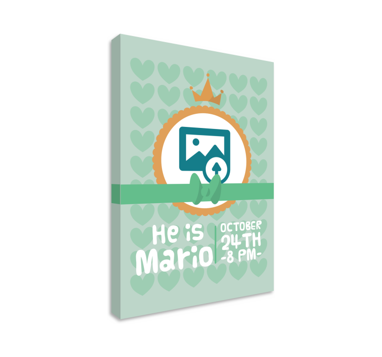 Quadro para bebê ele é o mario - TenStickers