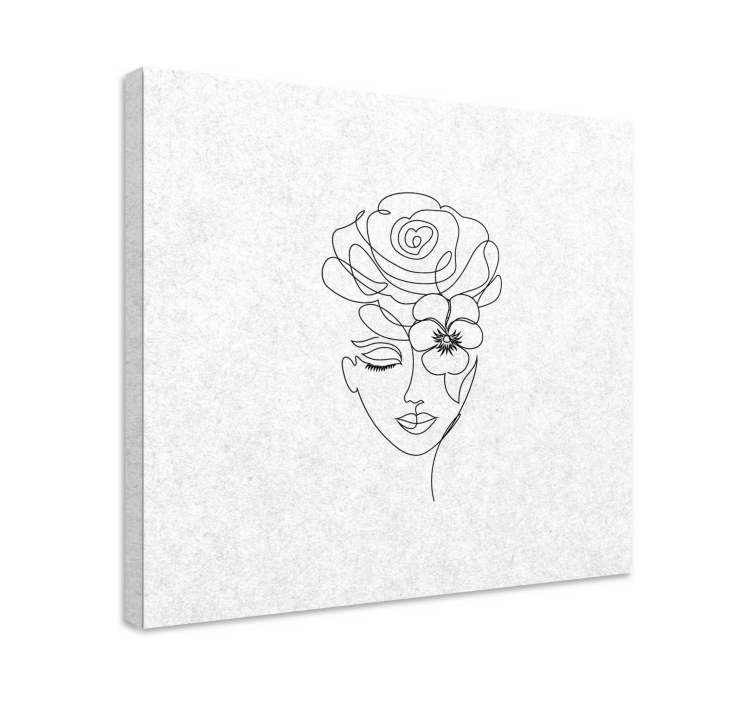 Quadro para corredor Mulher sem rosto minimalista - TenStickers