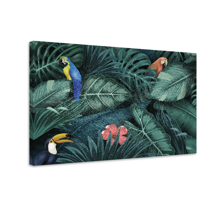 Quadro animais paraíso de pássaros tropicais - TenStickers