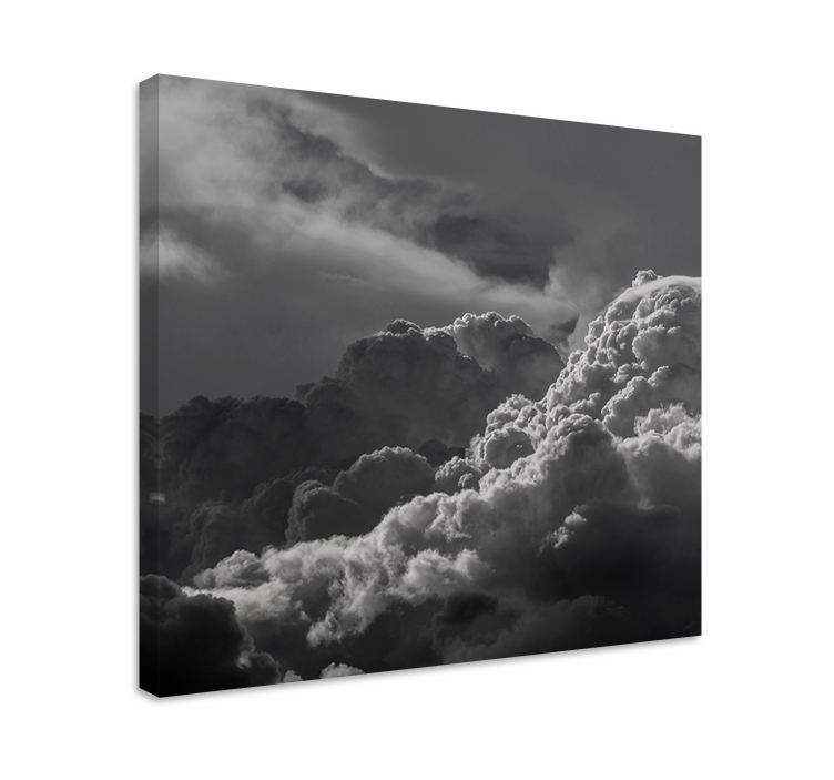 Quadro de paisage Céu preto e branco com nuvens - TenStickers