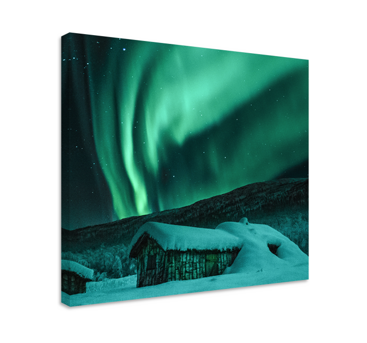 Quadro de paisage espetáculo da aurora boreal - TenStickers