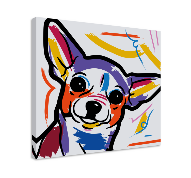 Quadro de cães arte canina colorida - TenStickers