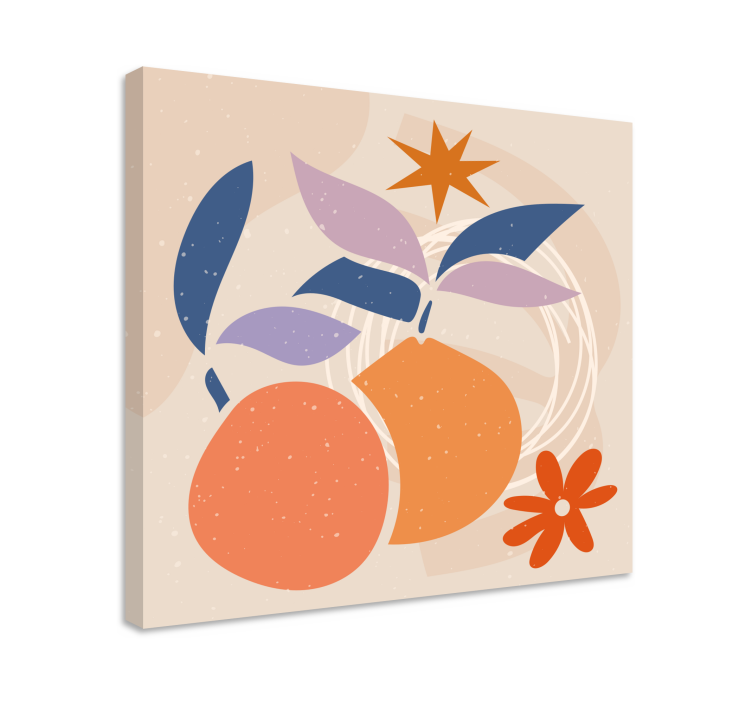 Quadro moderno produtoabstrato minimalista com frutas - TenStickers