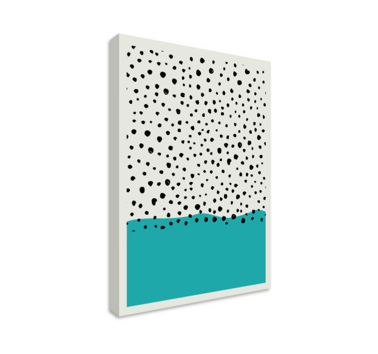 Quadro Decorativo moderno padrão aqua pontilhado - TenStickers