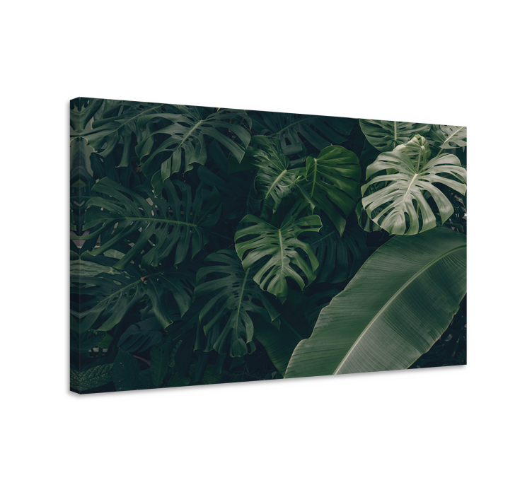 Quadro de flores folhagem tropical luxuriante - TenStickers