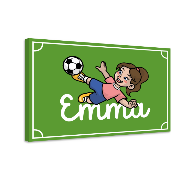 Quadro com nome Jogador de futebol feminino com nome - TenStickers