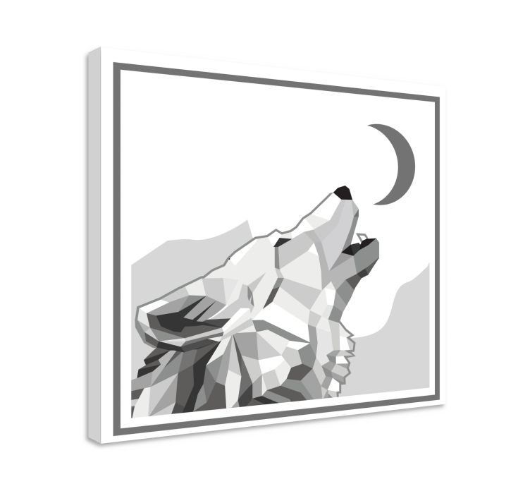 Quadro de cães lobo uivante - TenStickers