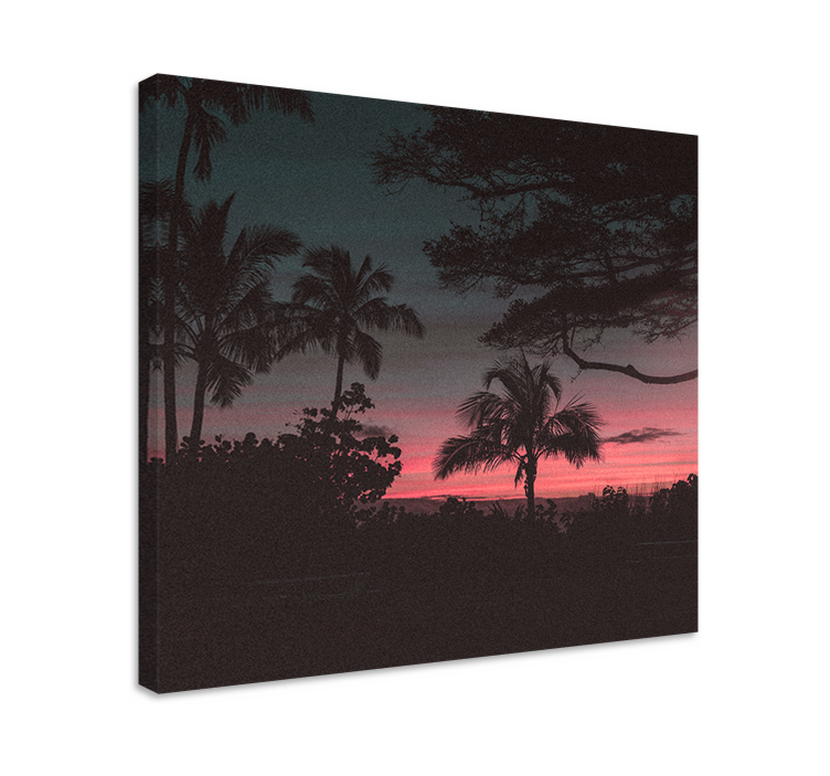 Quadro de paisagem vibes do pôr do sol tropical - TenStickers