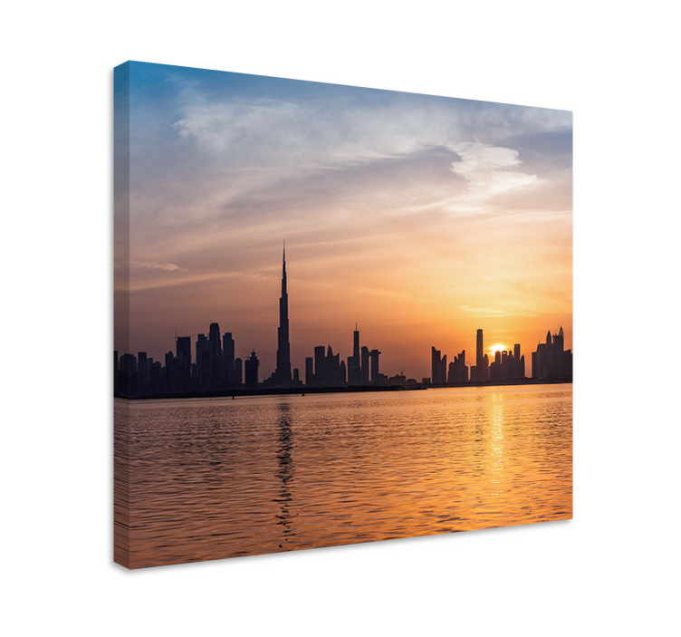 Quartos de cidades ao pôr do sol em dubai - TenStickers