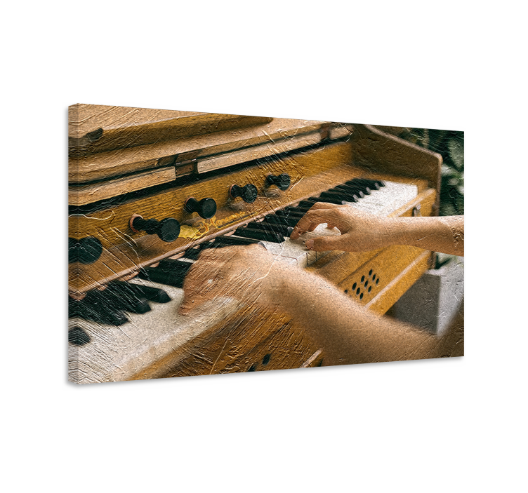Quadro de arte Mãos tocando piano - TenStickers