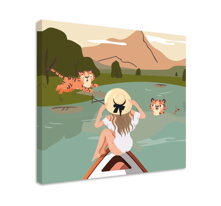 Quadro animais tigres entre a natureza - TenStickers