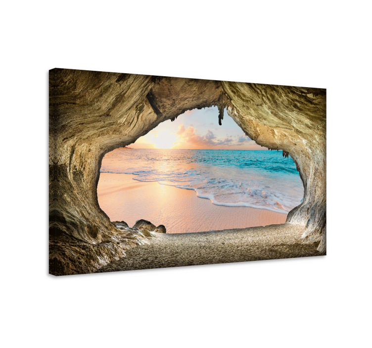 Quadro de paisagem vista da praia da gruta - TenStickers