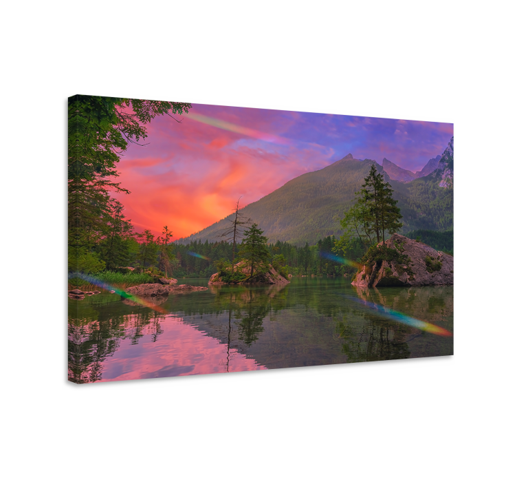 Quadro de paisagem reflexo sereno da montanha - TenStickers
