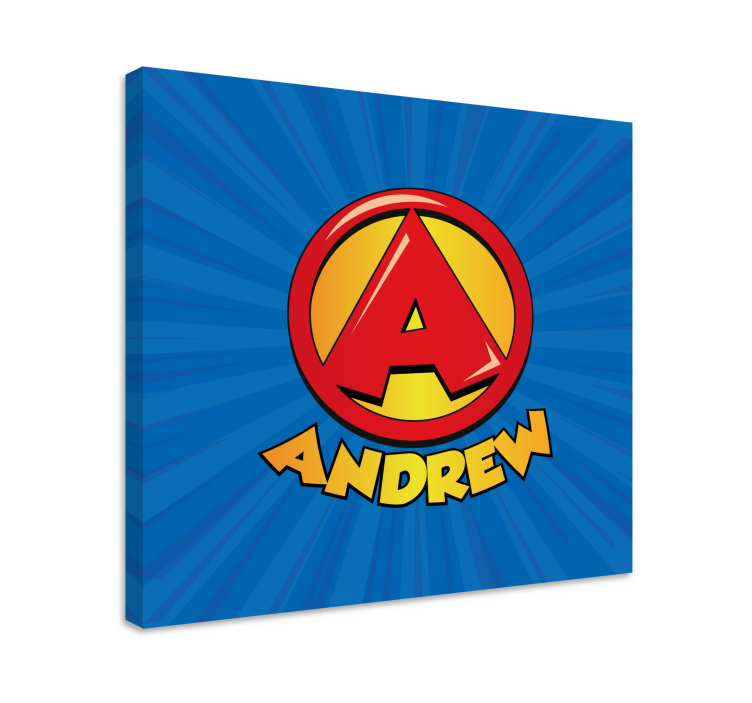 Quadro infantil Super letra inicial - TenStickers