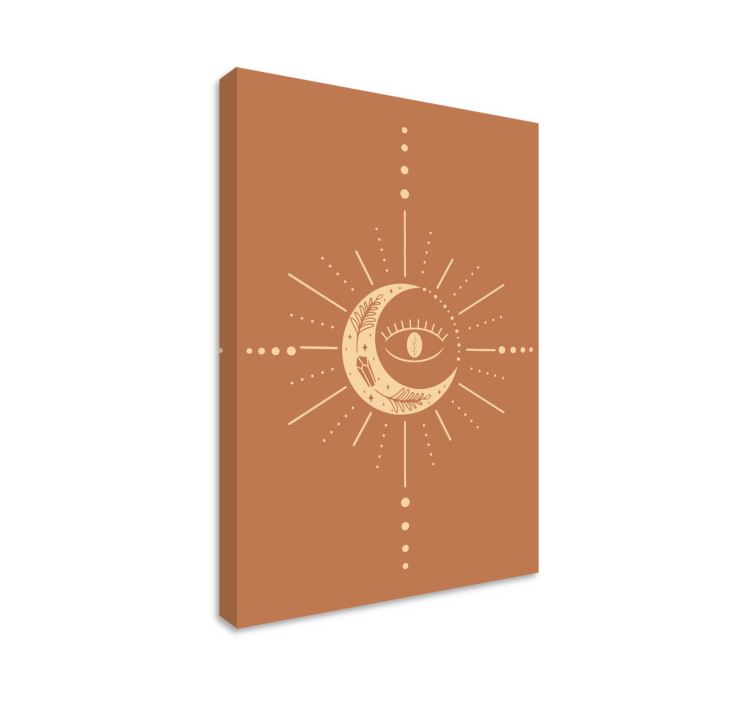 Quadro Decorativo abstrato design de crescente celestial - TenStickers