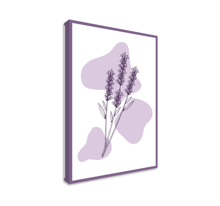 Quadro de flores desenho planta lavanda - TenStickers